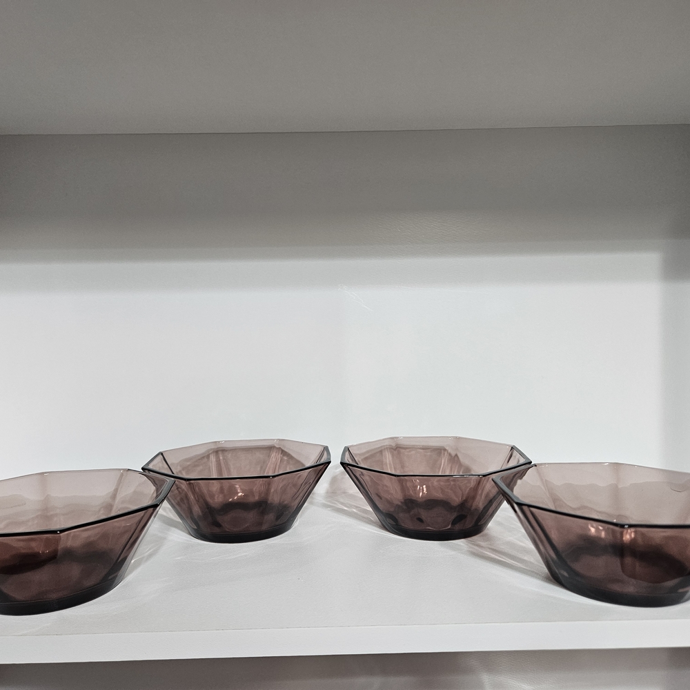 Hazel‎ Atlas Amethyst Serving Bowls - Set of 4